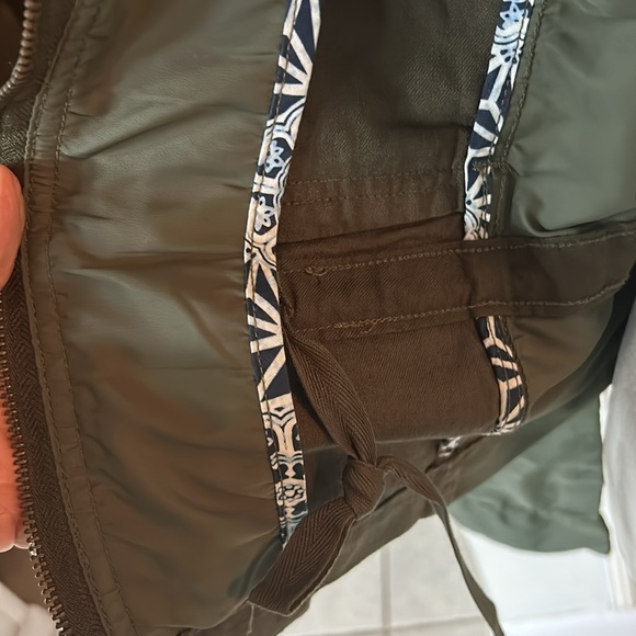 Lucky Brand Full Zip Jacket Military Utility Olive Army Green Women's size Small - Picture 8 of 12